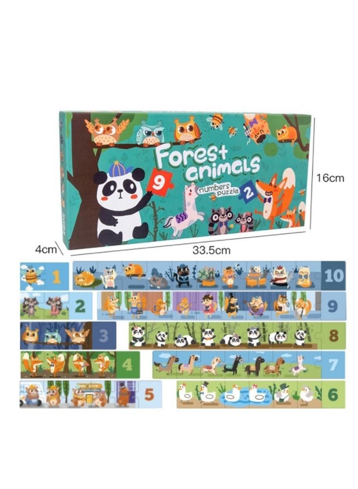 Premium Forest Animals Numbers Puzzle Learning Toy with Colorful Illustrated Boards – Early Counting, Matching & Cognitive Development Game for Kids - Image 4
